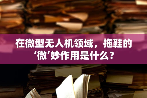 在微型无人机领域，拖鞋的‘微’妙作用是什么？