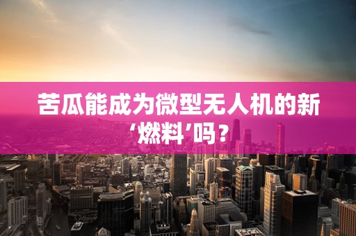 苦瓜能成为微型无人机的新‘燃料’吗？